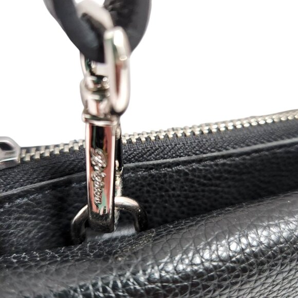 Brighton Ferrara EVE Crossbody Bag Black Leather Adjustable Strap Zip Closure - Picture 14 of 15